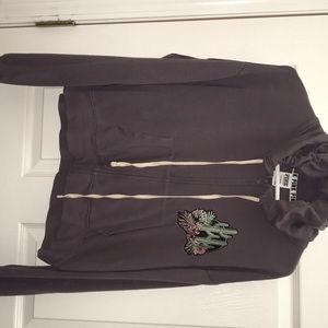 Victoria’s Secret pink bling crop full zip